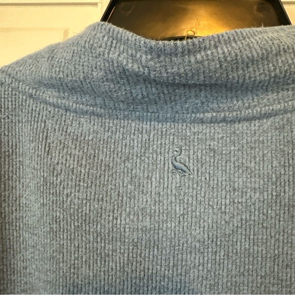TailorByrd French Rib Quarter Zip Sweater  BLUE Size Large - Picture 5 of 11